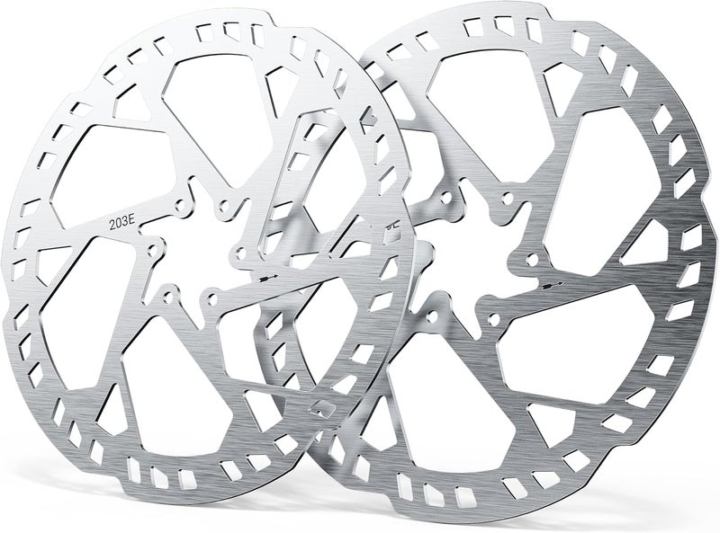 DriveXpwr Heavy-Duty 203 mm Thickened Stainless Steel Front&Rear Brake Disc Rotor for for Sur-Ron Light Bee LBX, Segway X160/X260 - Enhanced Cooling & Durability - Image 1